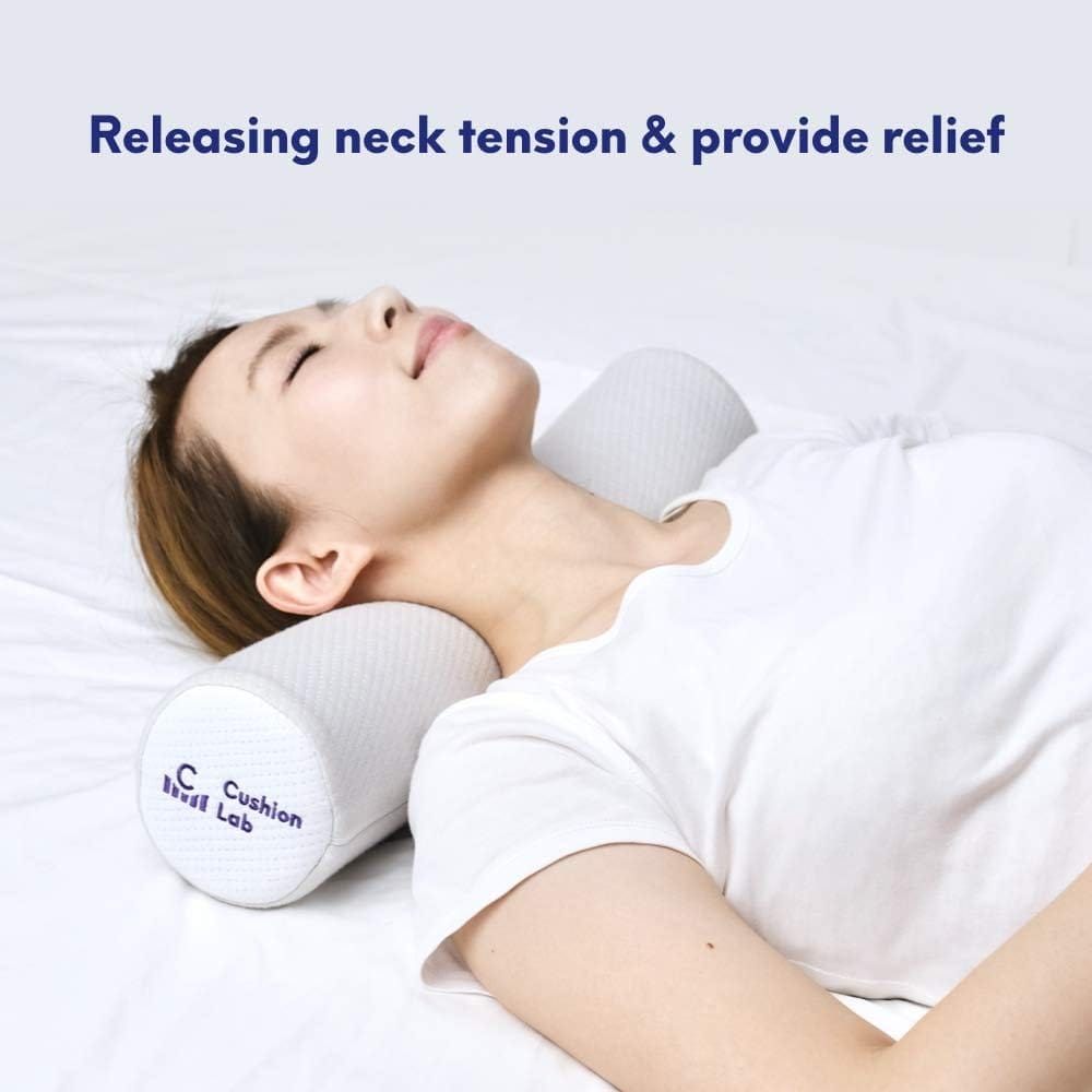 Cushion Lab Neck Roll Pillow for Neck Relief 