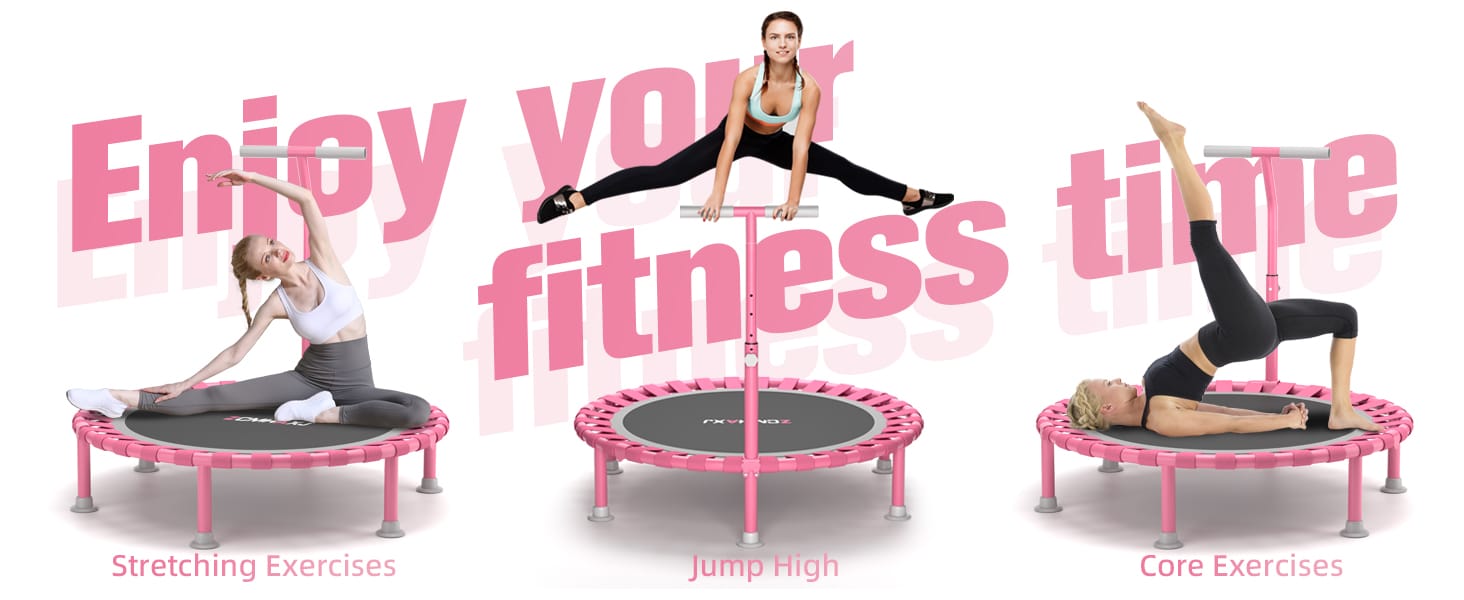 Foldable Mini Trampoline, 40" Rebounder Trampoline for Adults